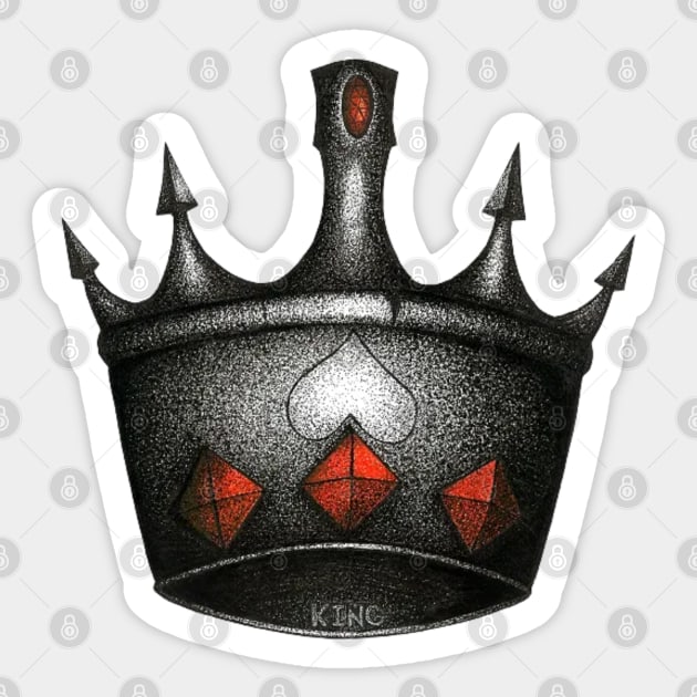 The Crown of Hearts Sticker by SeanKalleyArt